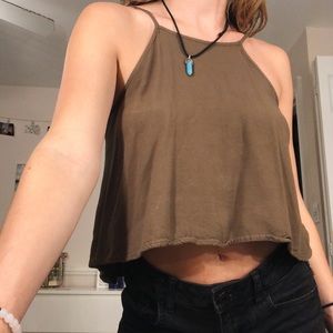 Super cute army green top!! Perfect for summer!